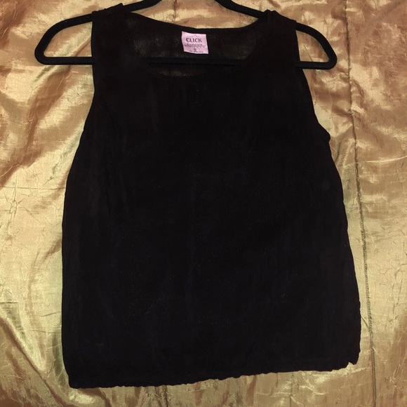 Semi-sheer Black Crinkle Tank 🖤 - Picture 4 of 4